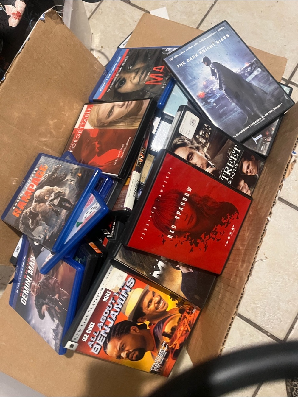 10 for $10 all types Assorted Movie DVD & Blu-ray Collection - Red, Black Covers